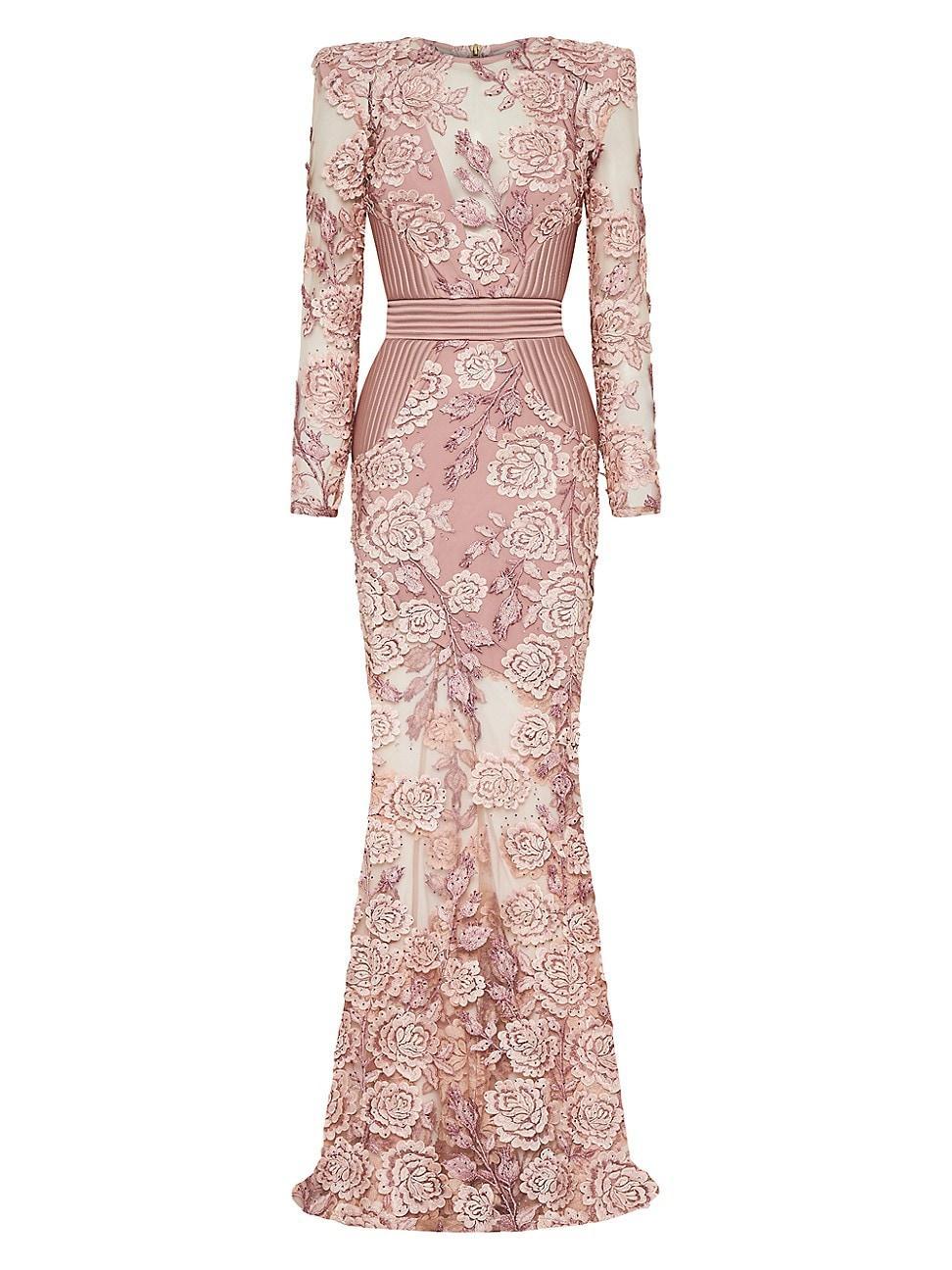 Womens The Beginning Floral Lace Gown Product Image