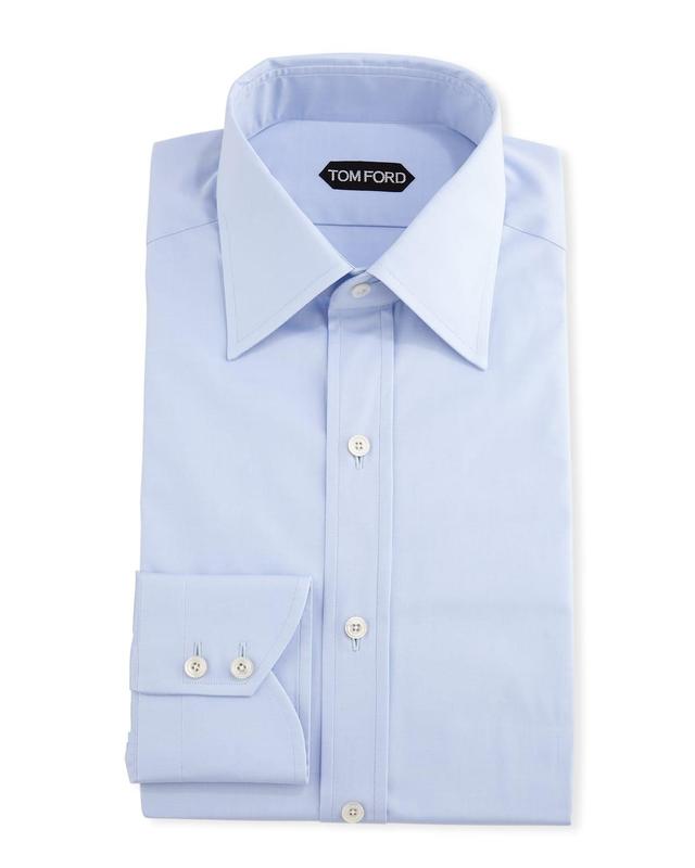 Mens Slim-Fit Solid Poplin Dress Shirt Product Image