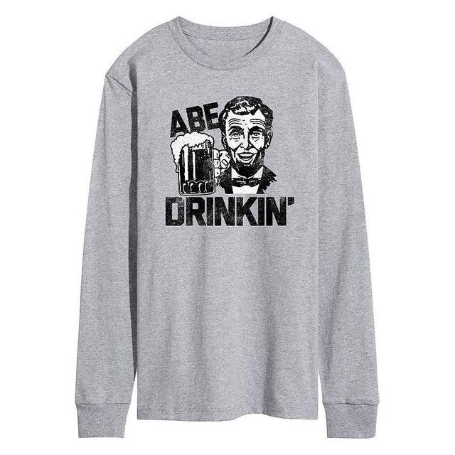 Mens Abe Drinkin Long Sleeve Graphic Tee Product Image