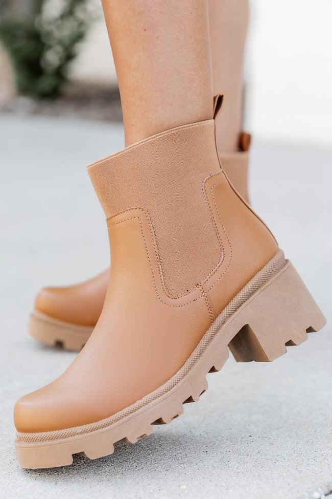 Ashley Camel Chunky Booties Product Image