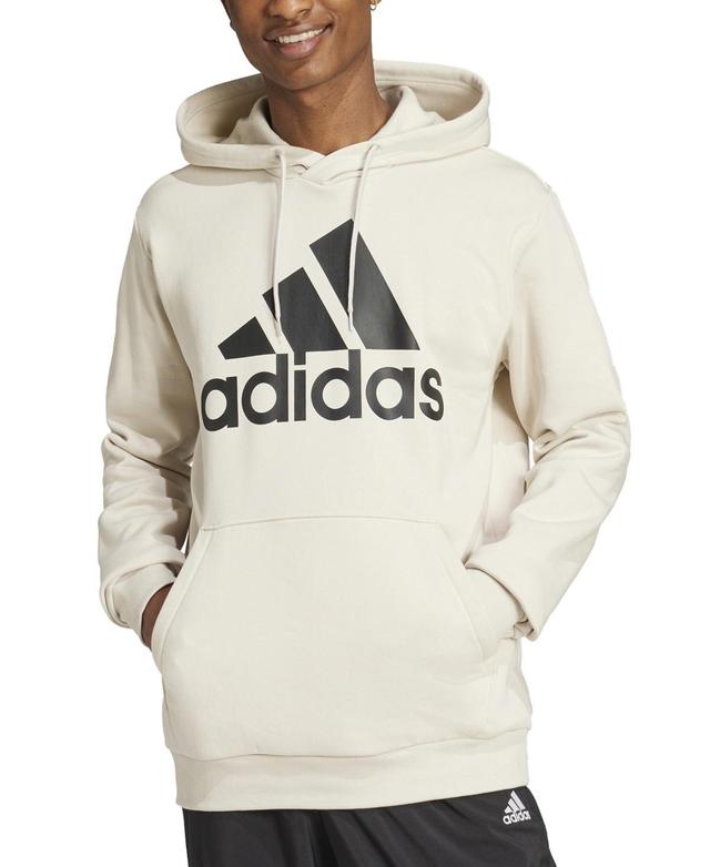 Mens adidas Essential Big Logo Fleece Hoodie Better Red Product Image