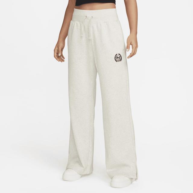 Womens Nike Sportswear High-Waisted Wide-Leg Fleece Pants Product Image