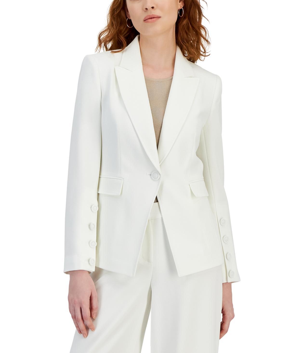 Tahari Asl Womens Single-Button Peak-Lapel Blazer Product Image