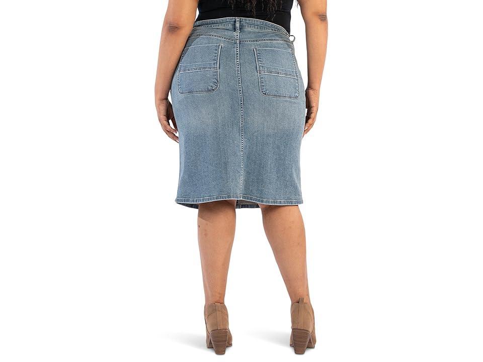 KUT from the Kloth Plus Rose Skirt Button Front (Majestic) Women's Skirt Product Image