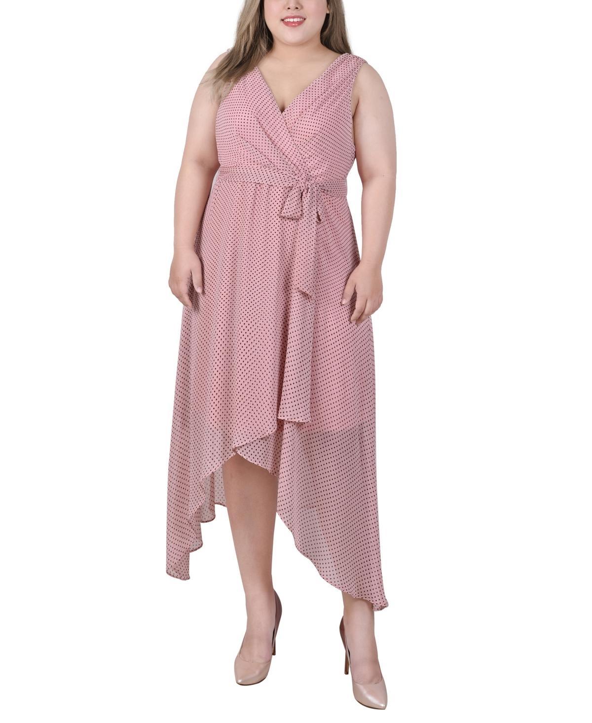 Ny Collection Plus Size Sleeveless Wrap Chiffon Dress Product Image