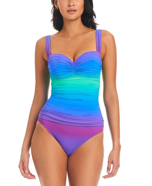 Bleu by Rod Beattie Womens Heat Of The Moment Shirred Bandeau One-Piece Swimsuit Product Image