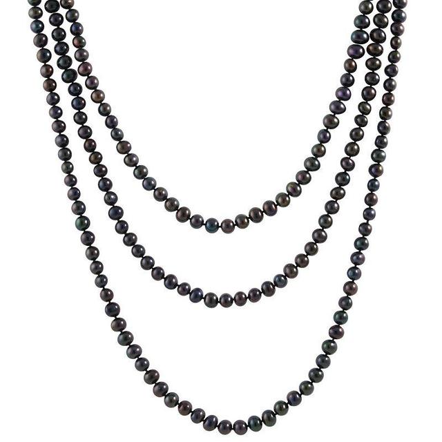 Cultured Freshwater Pearl Endless Necklace - 80 in., Womens, Black Product Image