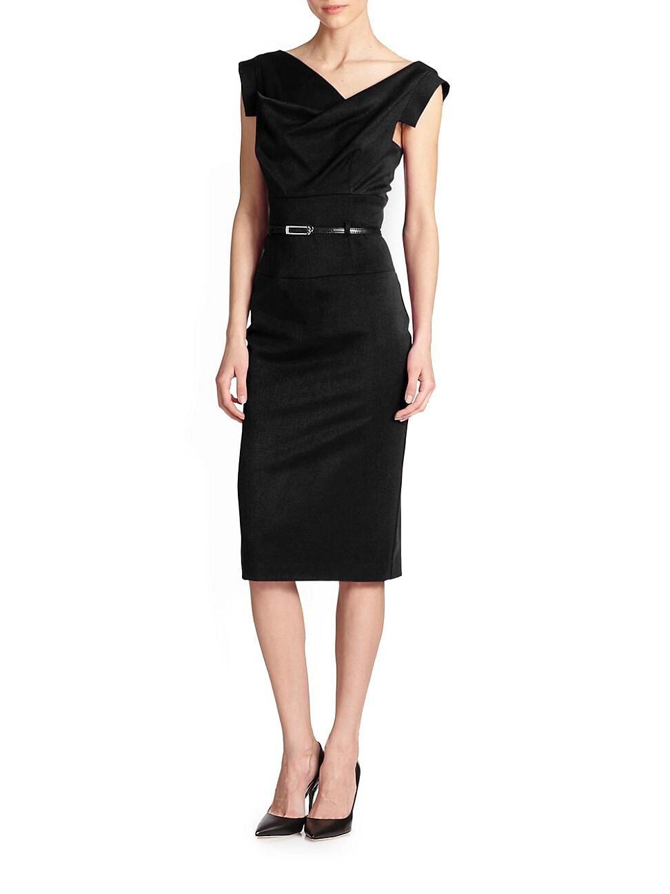 Womens Jackie Belted Sheath Dress Product Image