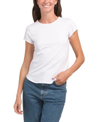 Sculpting Cap Sleeve T-Shirt for Women | Spandex/Cotton product image