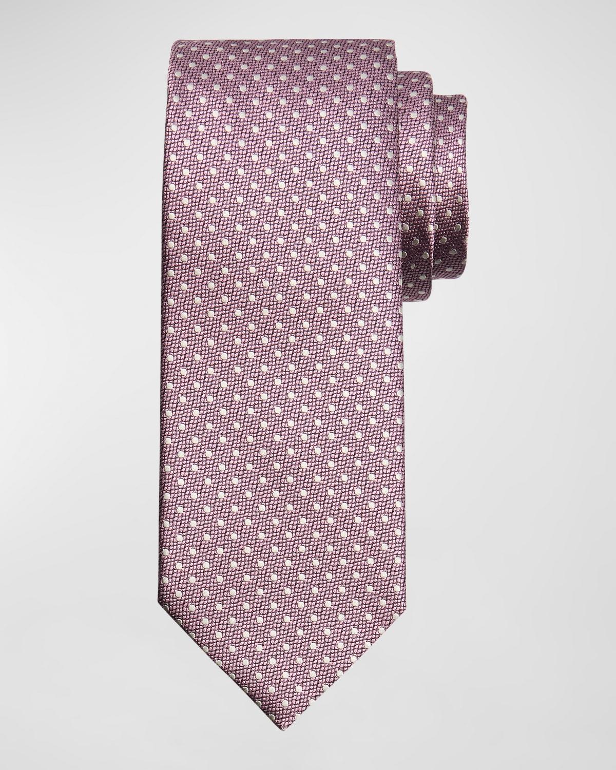 Mens Mulberry Silk Polka Dot Tie Product Image