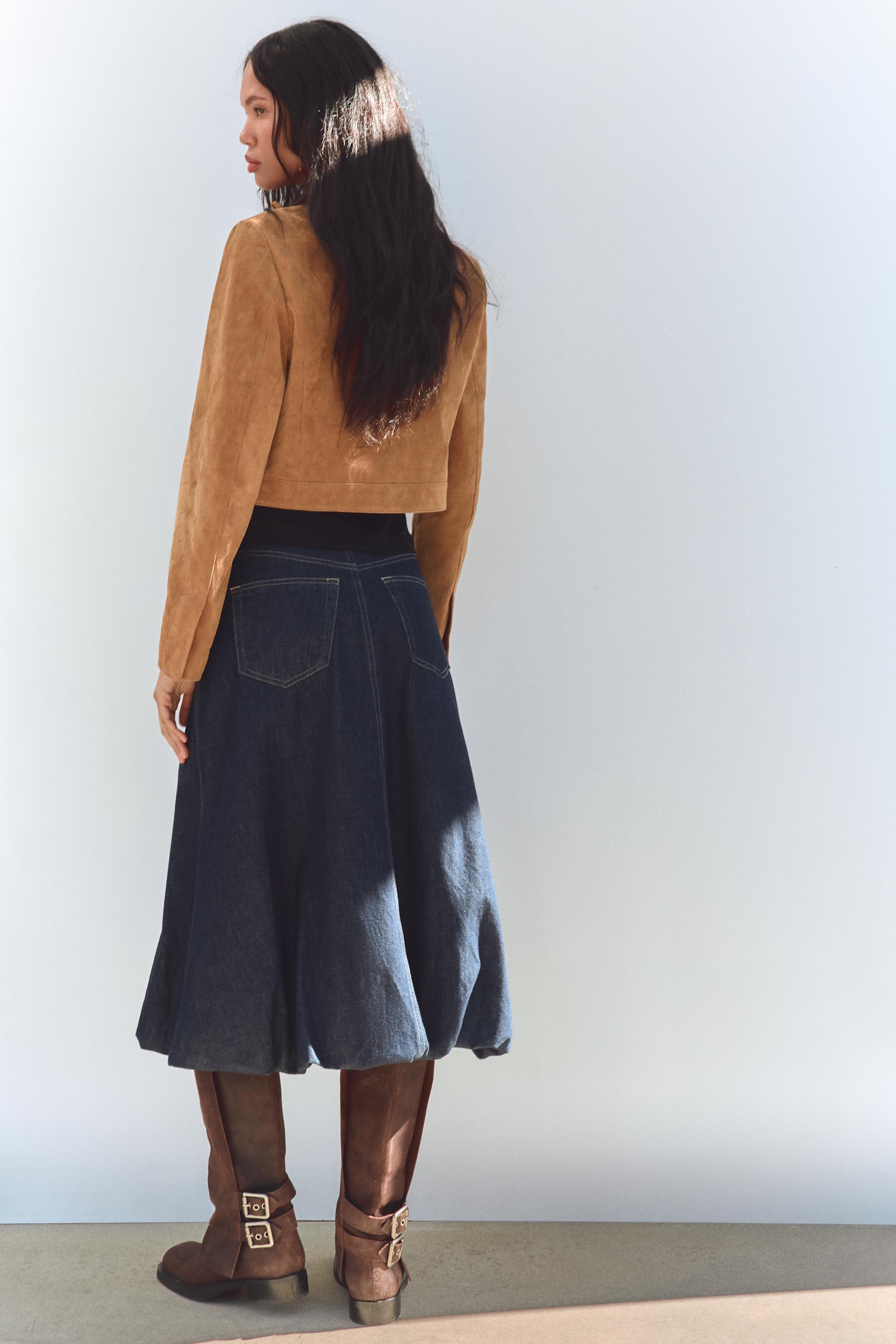 TRF DENIM BALLOON SKIRT Product Image