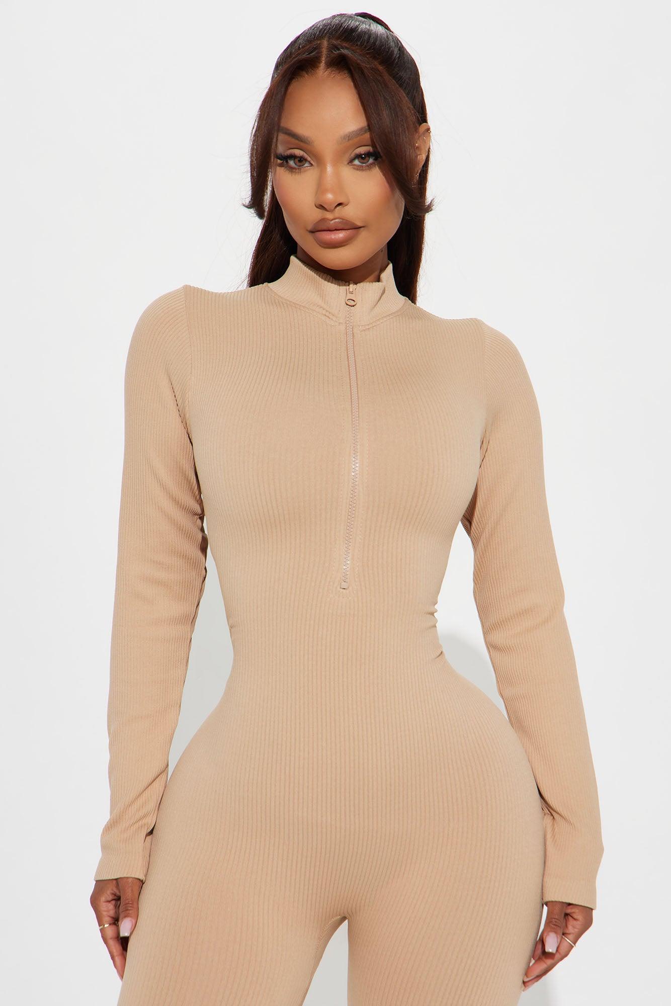 Chloe Seamless Jumpsuit - Nude Product Image