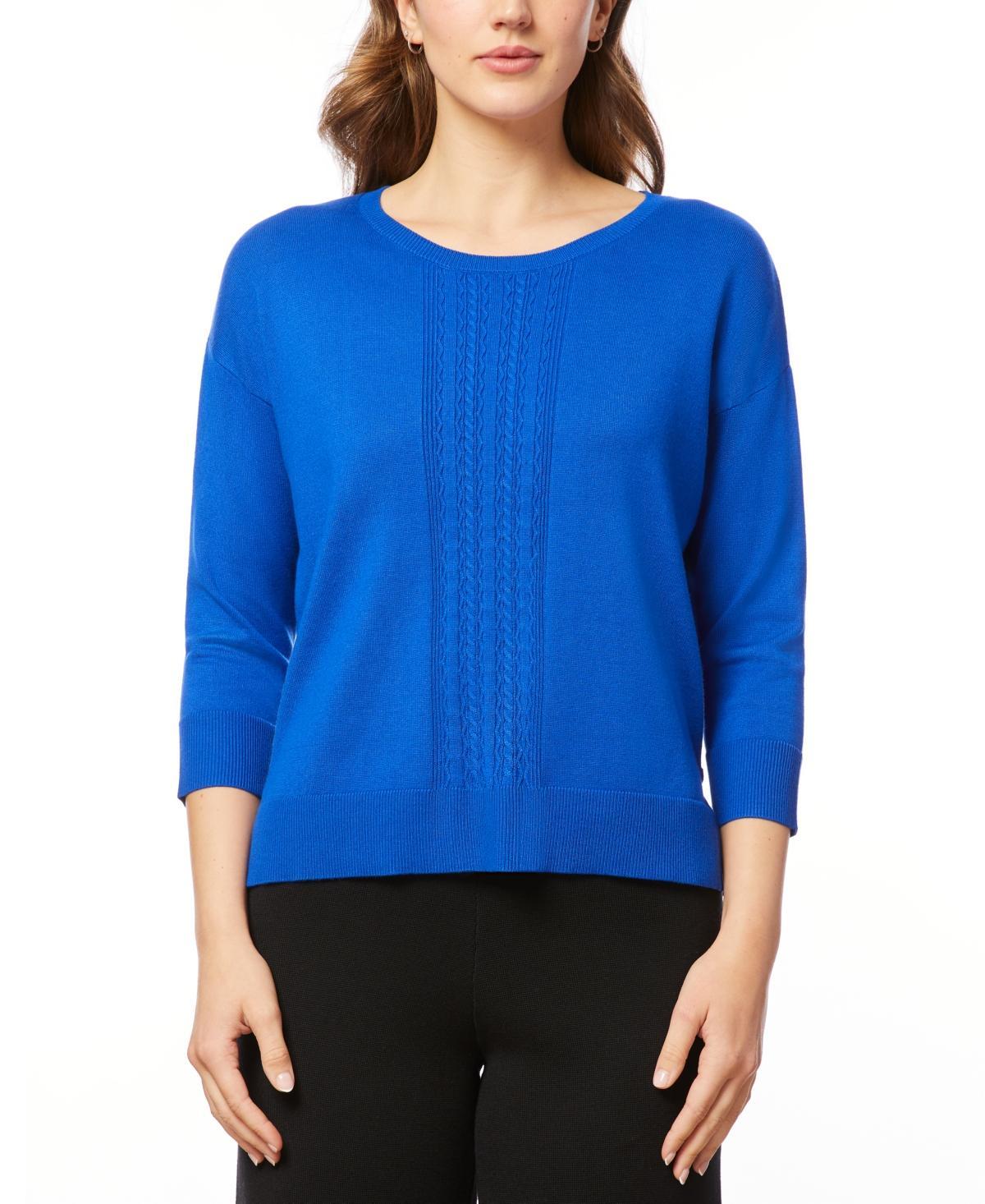 Melissa Paige Womens Cable-Knit Drop-Shoulder Sweater Product Image