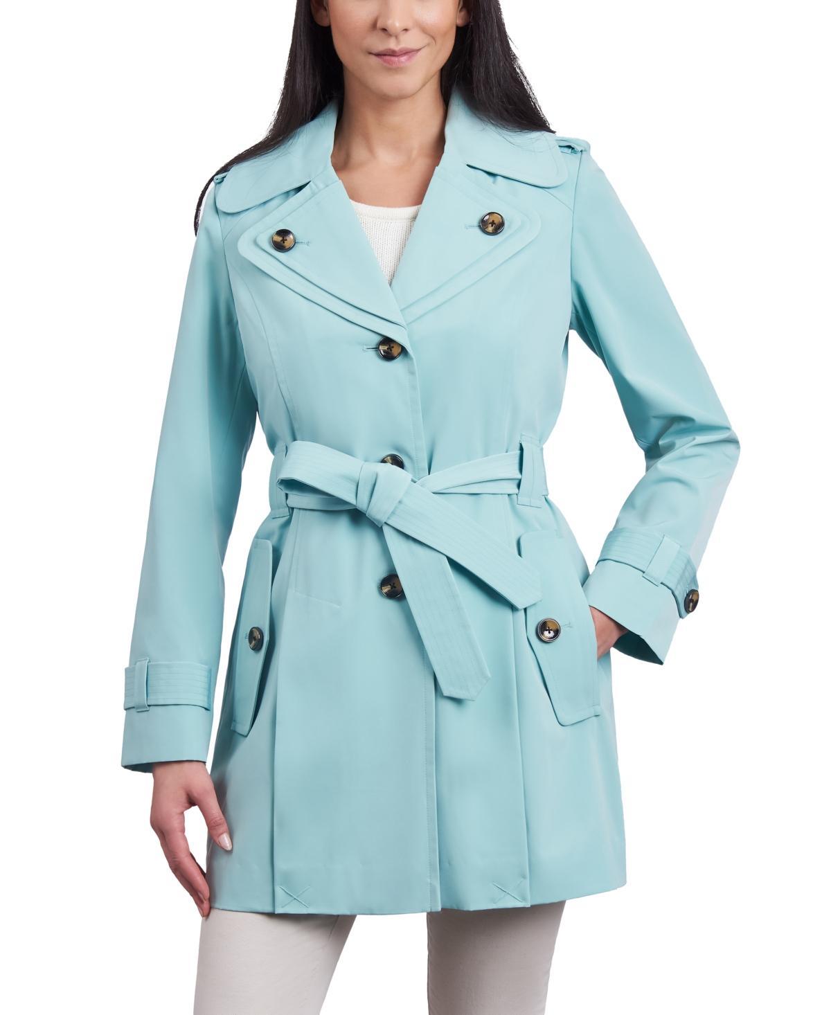 Women's Petite Single-Breasted Belted Trench Coat Product Image