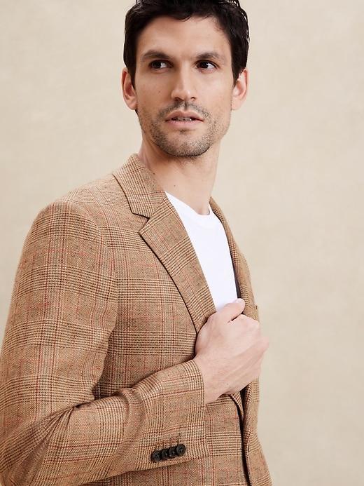 Tailored-Fit Linen-Blend Jacket Product Image