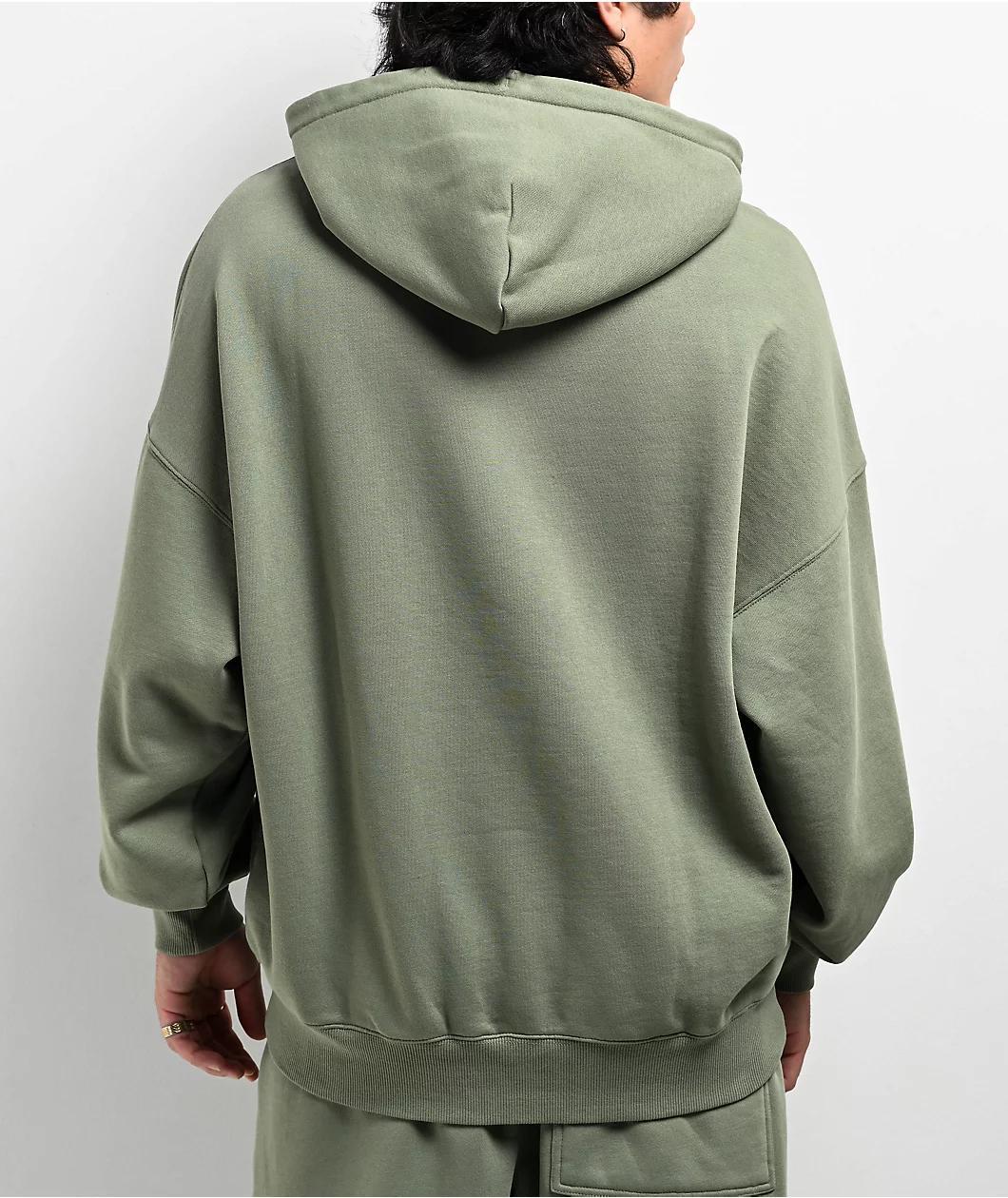 Ninth Hall Fundamentals Logo Light Green Oversized Hoodie Product Image