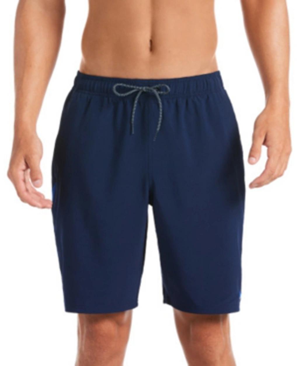 NIKE Men's Contend Water-repellent Colorblocked 9" Swim Trunks In Midnight Navy Product Image