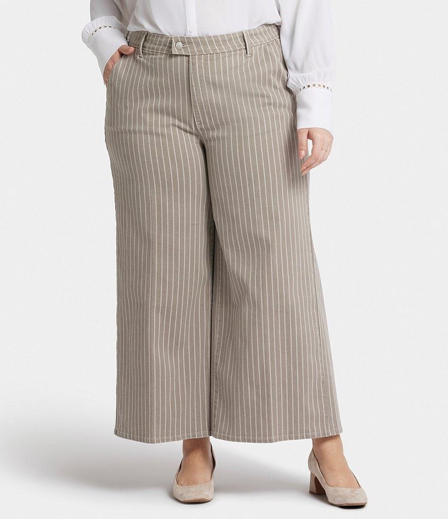 NYDJ Plus Size Mona High Rise Wide Leg Ankle Trouser Pants product image