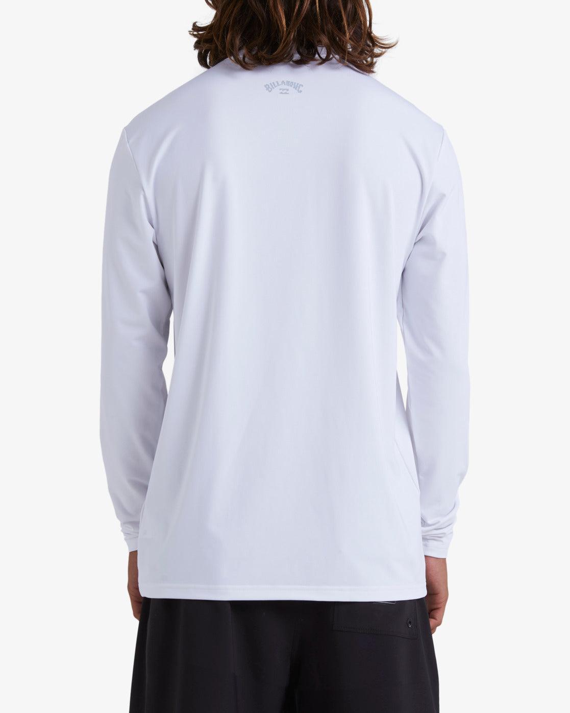 All Day Wave Loose Fit Long Sleeve Surf Tee - White Male Product Image