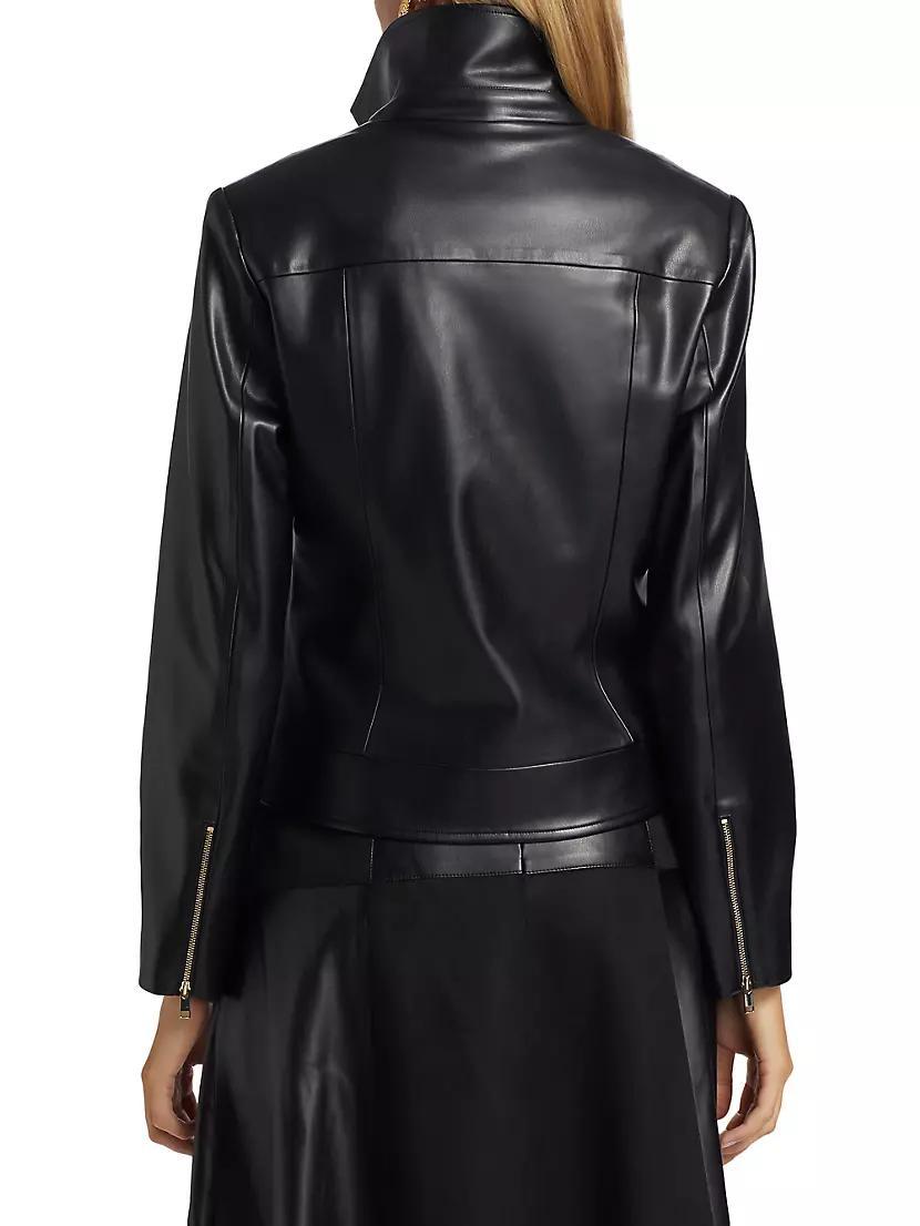 Malinda Faux Leather & Faux Suede Moto Jacket Product Image