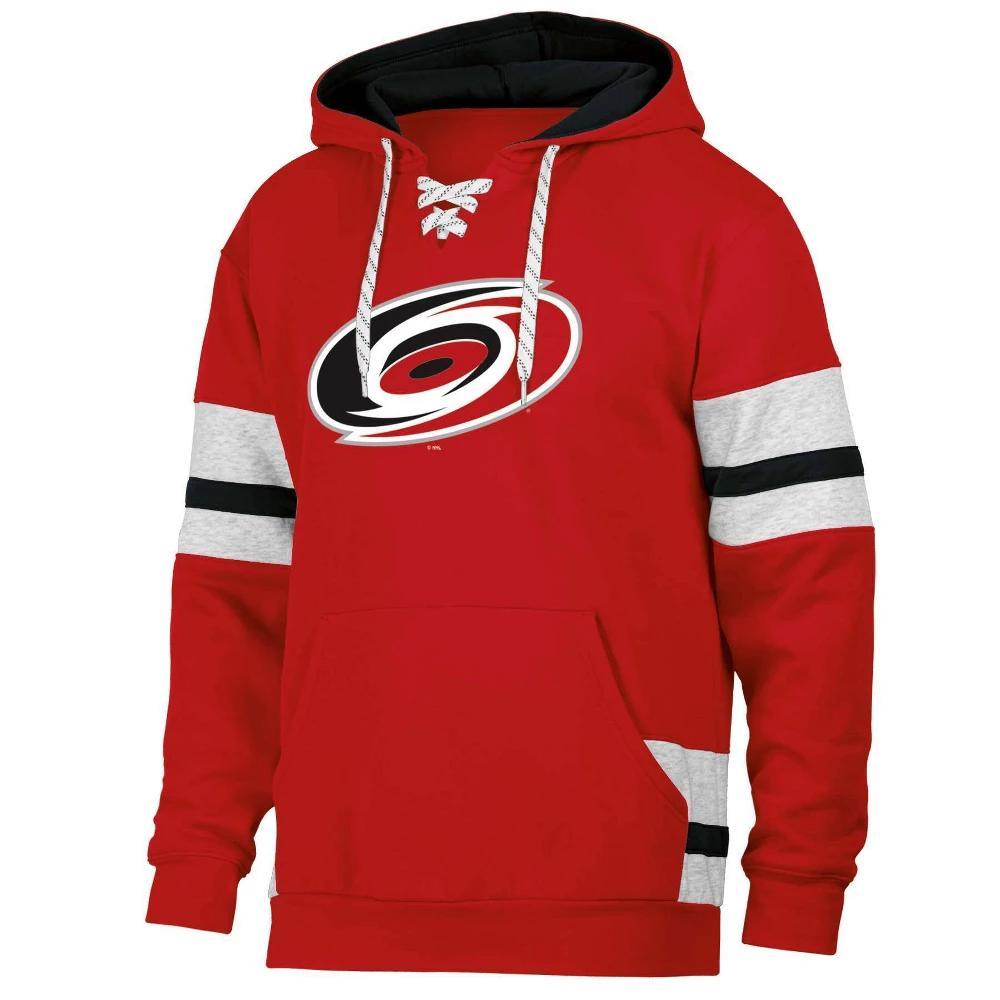 NHL Carolina Hurricanes Mens Long Sleeve Hooded Sweatshirt with Lace Product Image