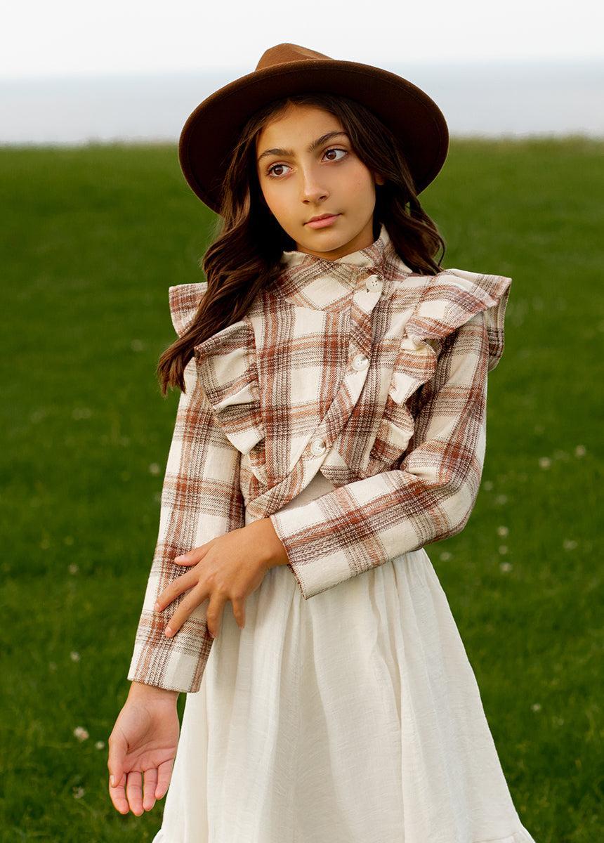 Ellery Jacket in Ecru Plaid Product Image