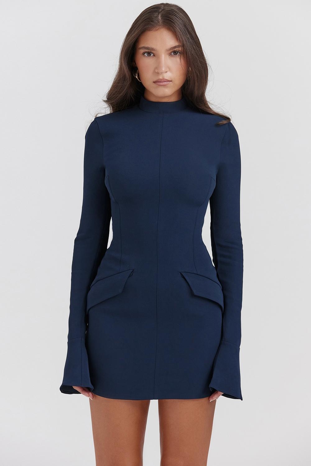 Mahalia Navy Mini Dress Product Image