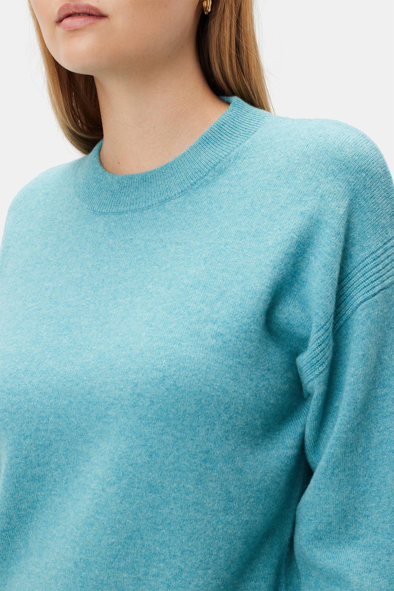 Pearl Cashmere Sweater - Aegean Product Image