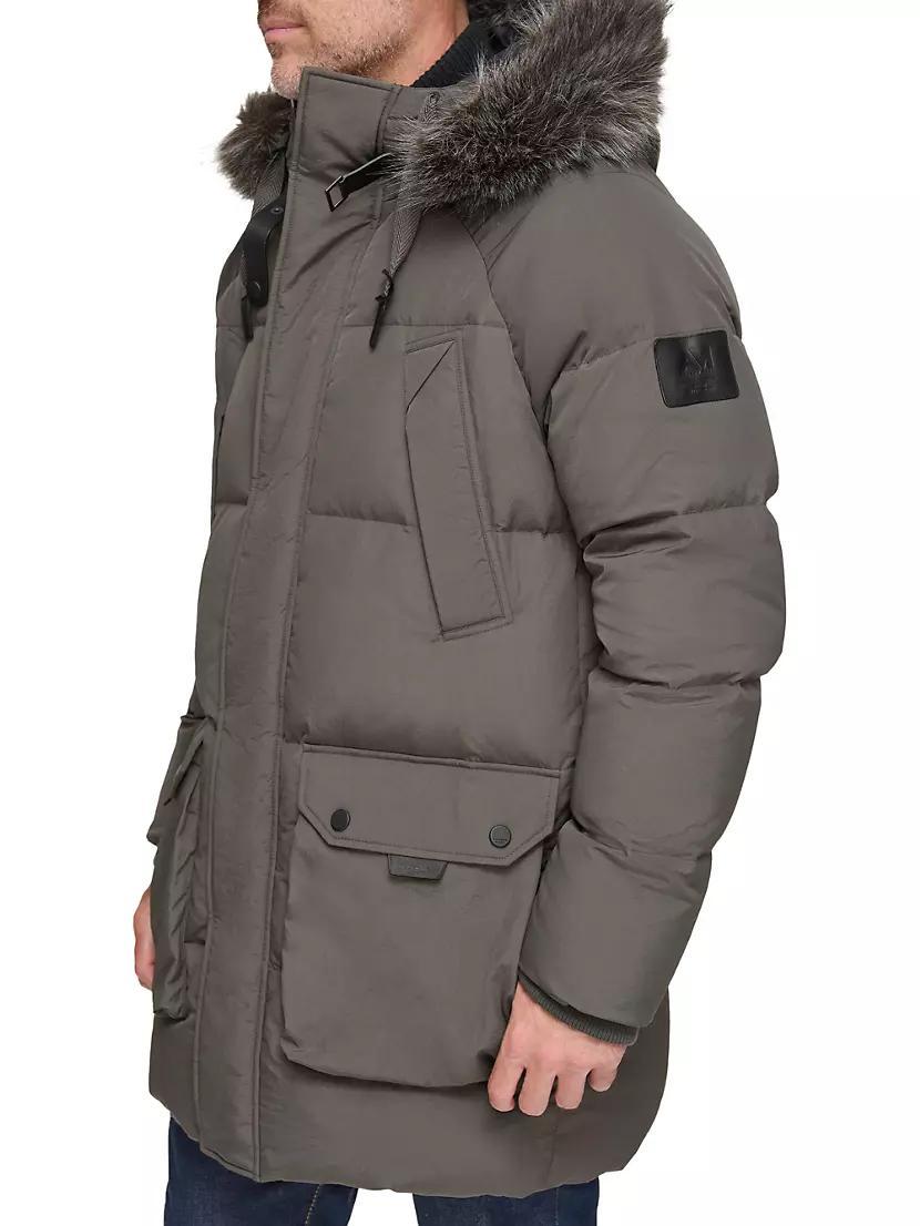 Korsun Faux Fur-Trim Down Parka Product Image