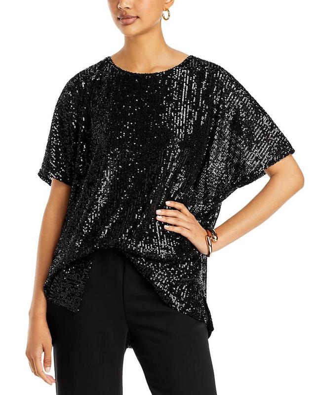 Womens All Dressed Up Sequin Knit Caftan Top Product Image