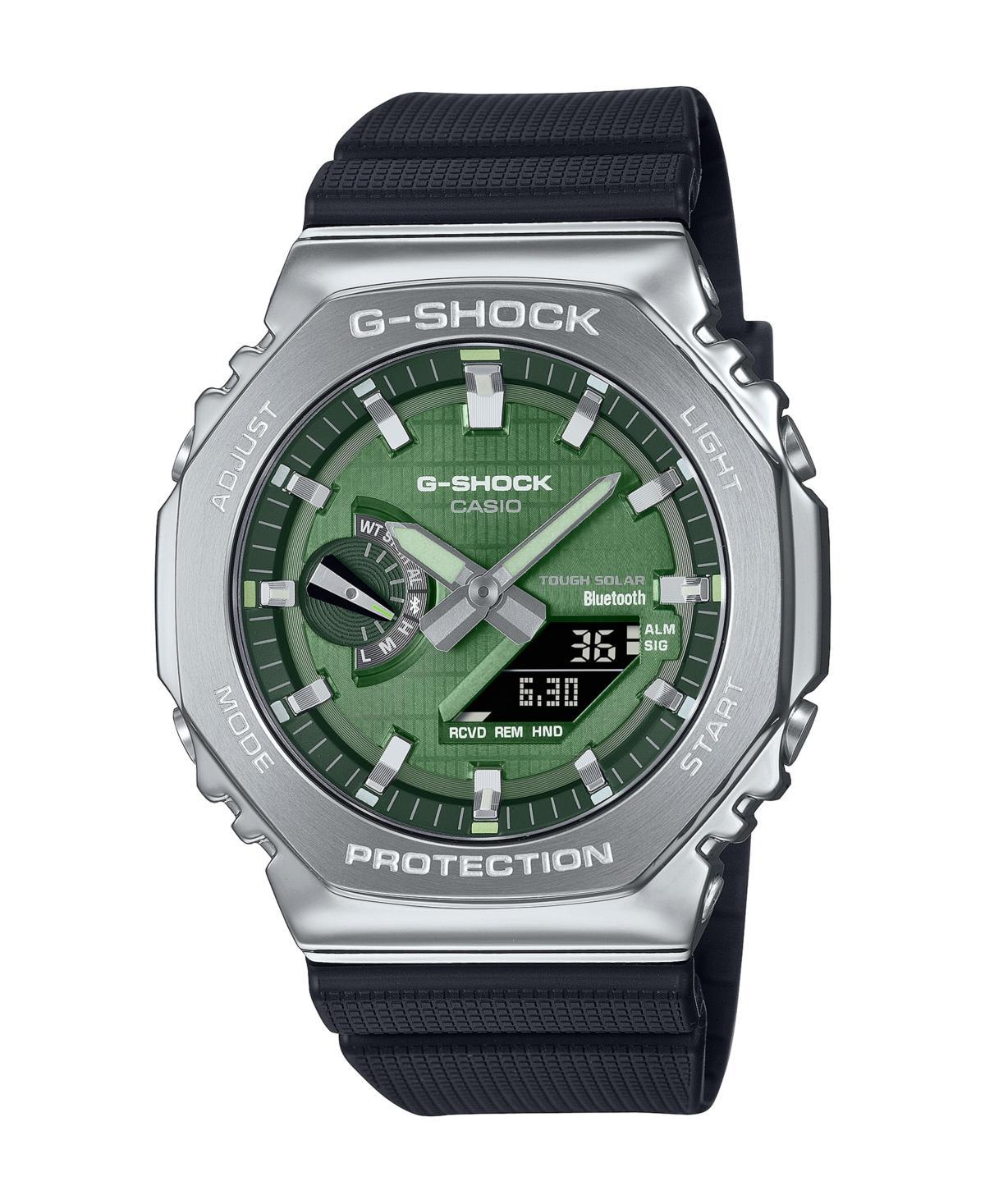 G-Shock Protection Mens Ana-Digi Green Dial Black Resin Strap Watch Product Image