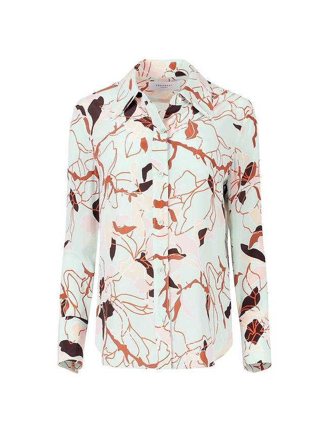 Womens Leona Silk Floral Shirt Product Image