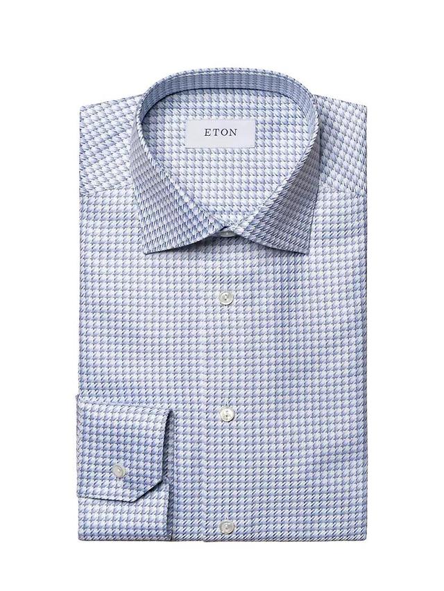 Contemporary-Fit Houndstooth Luxe Twill Shirt Product Image