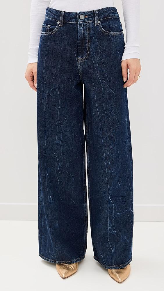 GANNI Crinkled Future Denim Marri Jeans | Shopbop Product Image