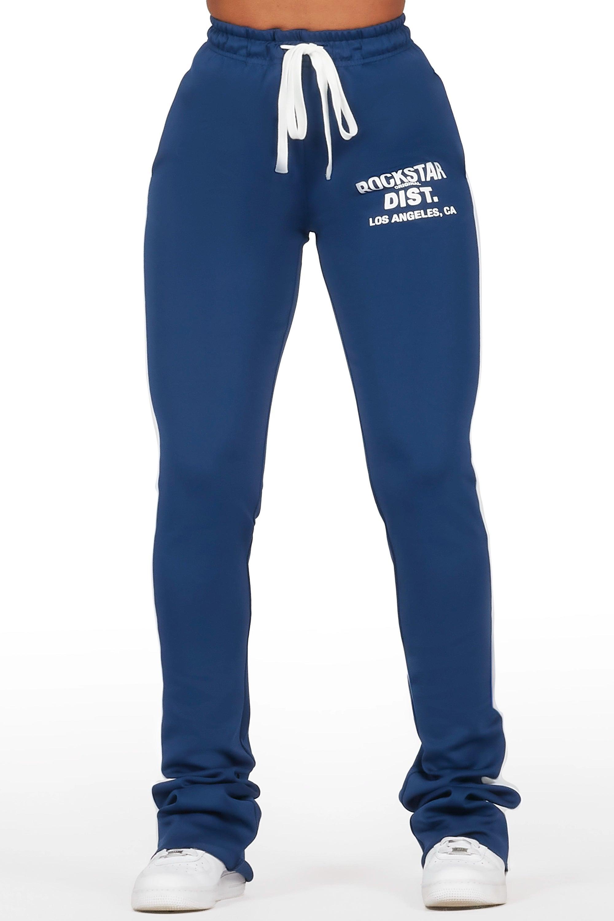 Savannah Navy Super Stacked Track Pant Female Product Image