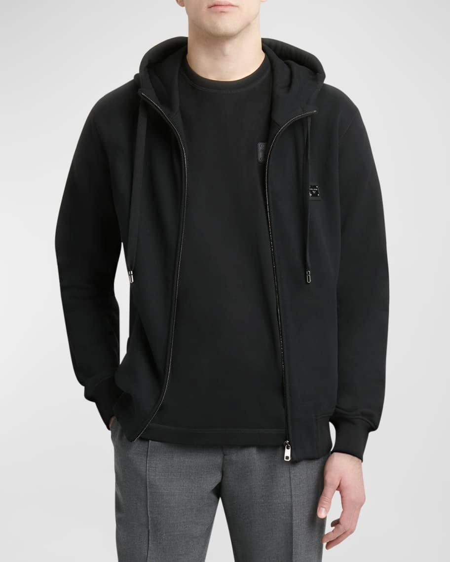 Mens Logo Plaque Zip Hoodie Product Image