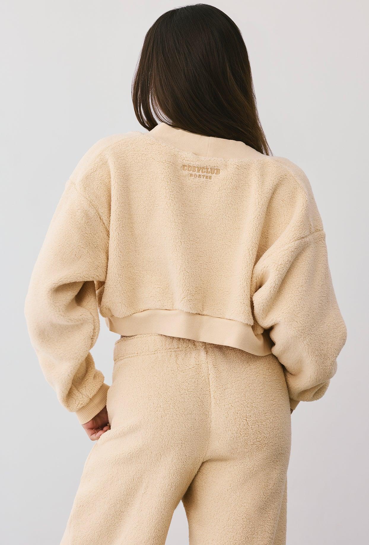 Fleece Cropped Shrug in Cashmere Product Image