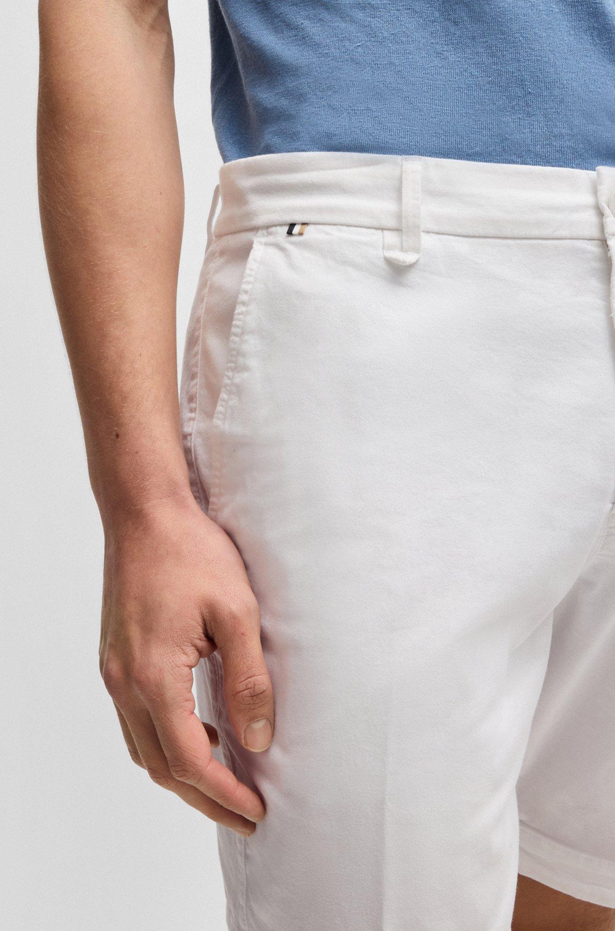 Slim-fit shorts in stretch-cotton twill Product Image