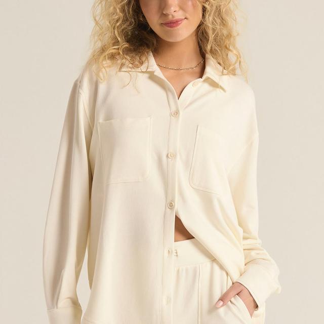 Layover Modal Fleece Button Up Product Image