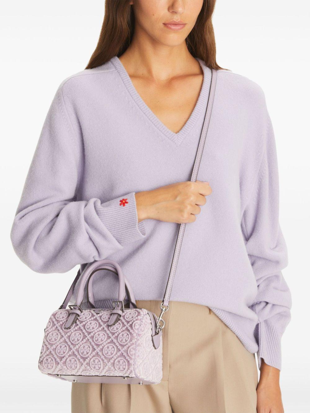 TORY BURCH T Monogram Fil Coupe Tote Bag In Lilac/gold Product Image