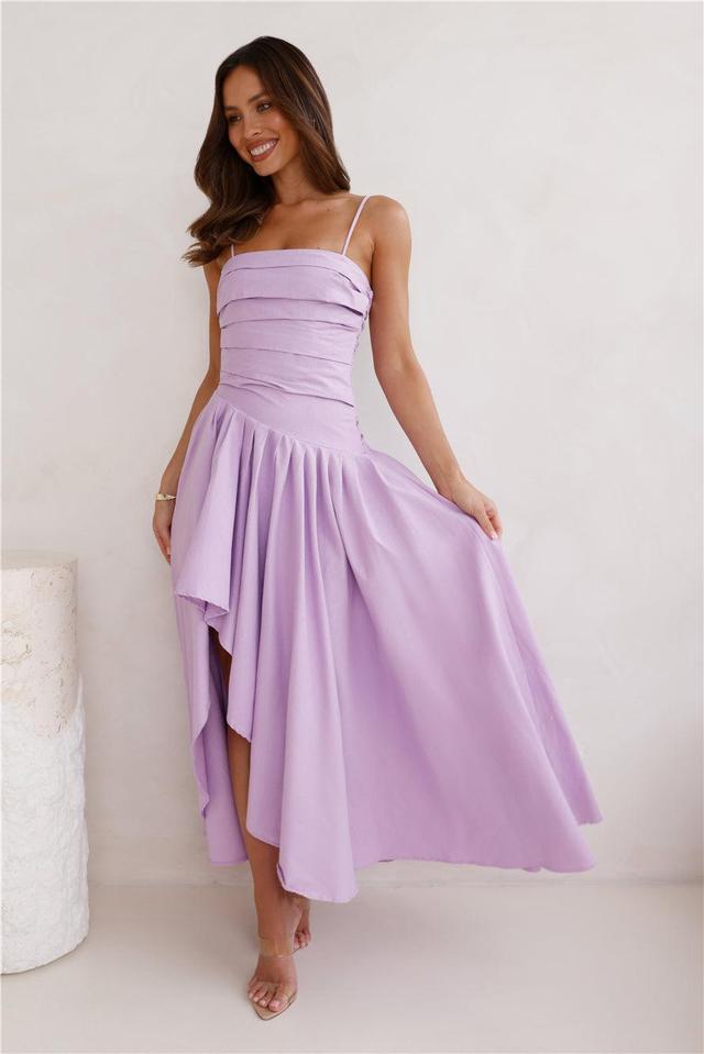 Chasing Sunny Days Midi Dress Lilac Product Image