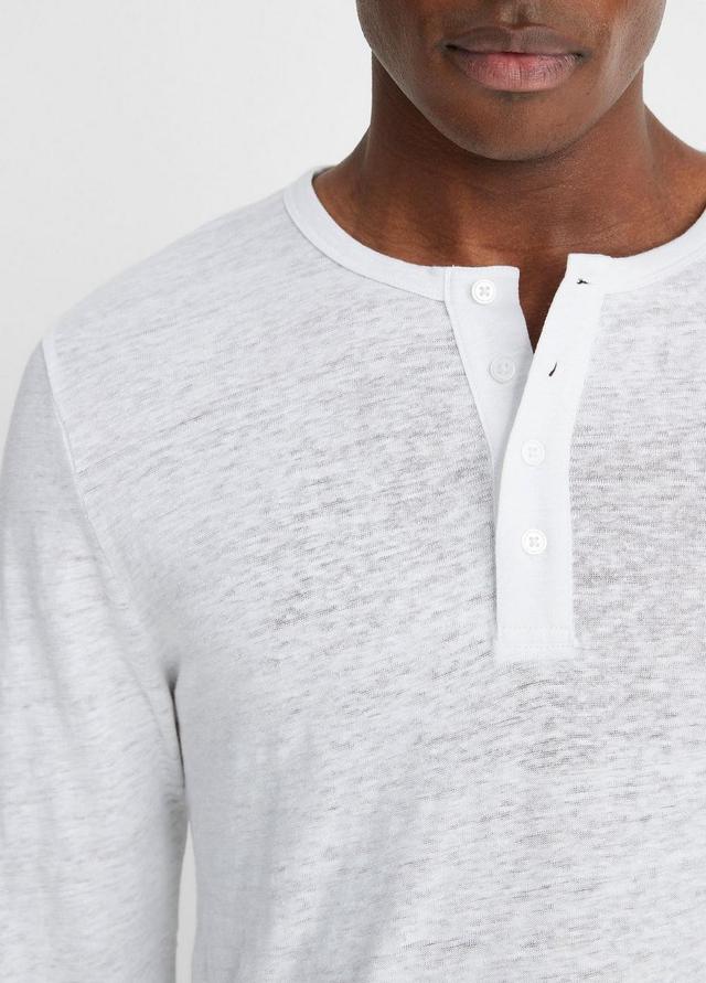 Linen Long-Sleeve Henley Product Image