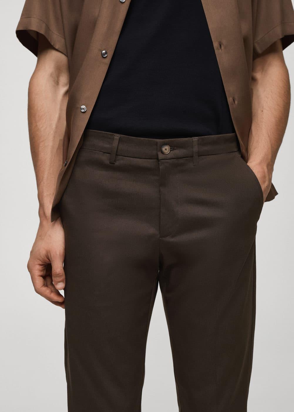 MANGO MAN - Slim fit chino trousers chocolateMen Product Image