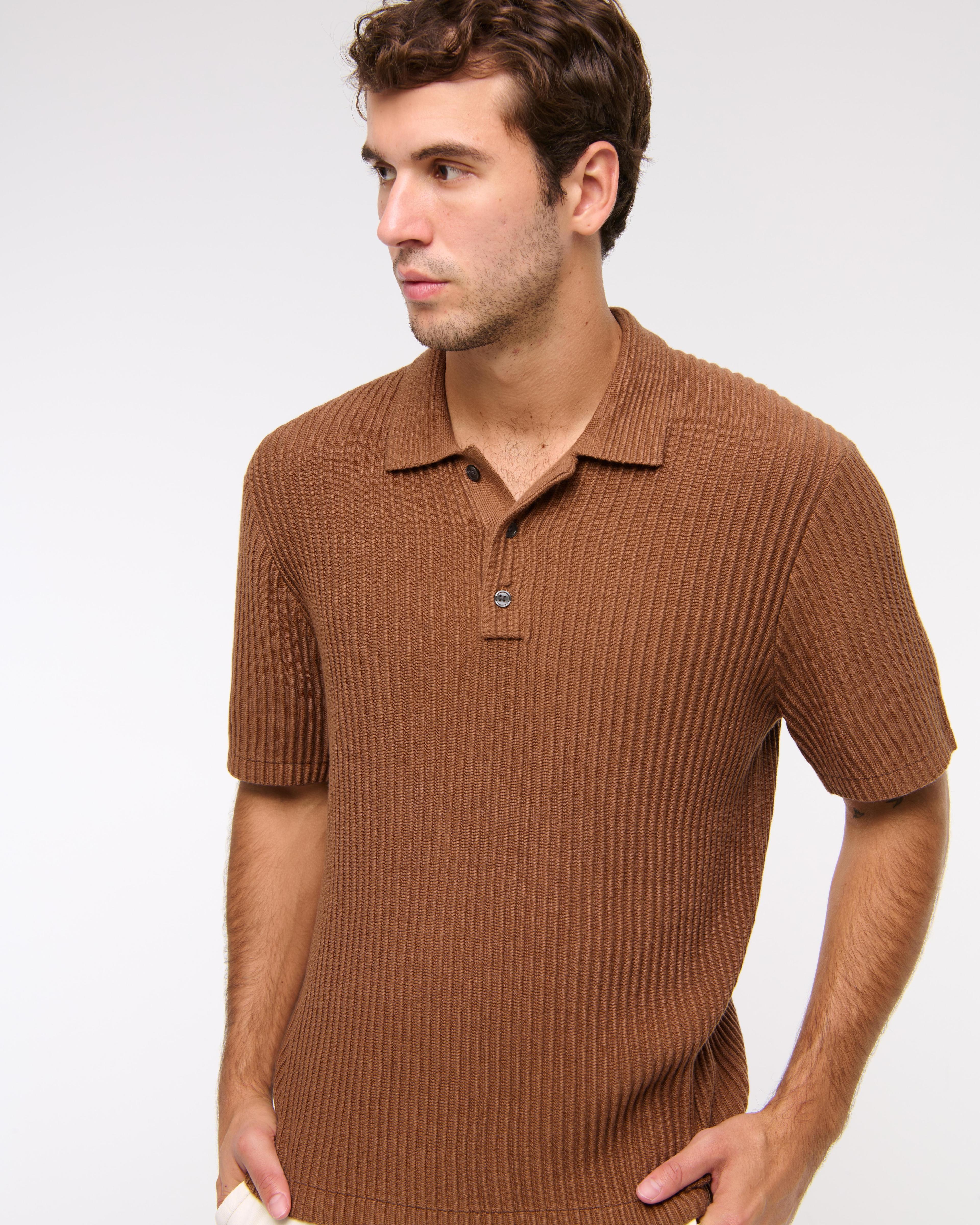 Plisse 3-Button Sweater Polo Product Image