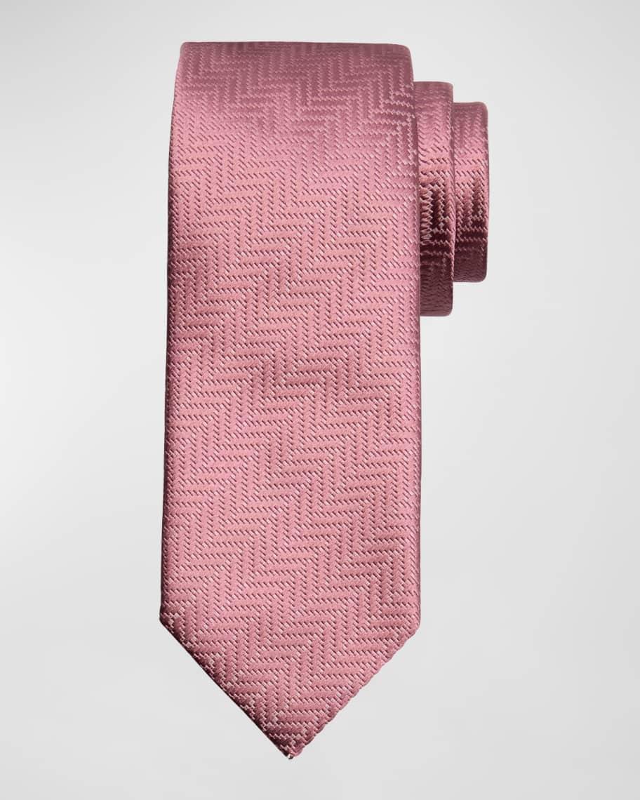 Men's Mulberry Silk Chevron Tie Product Image