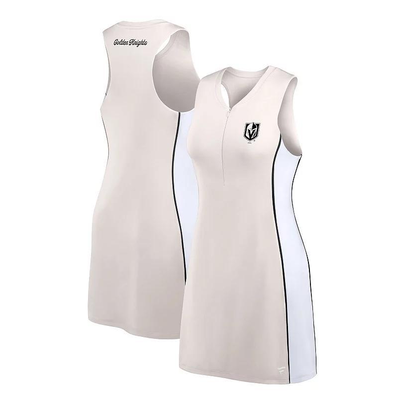 Womens Fanatics Tan Vegas Golden Knights Studio Boost Athletic Half-Zip Dress Product Image