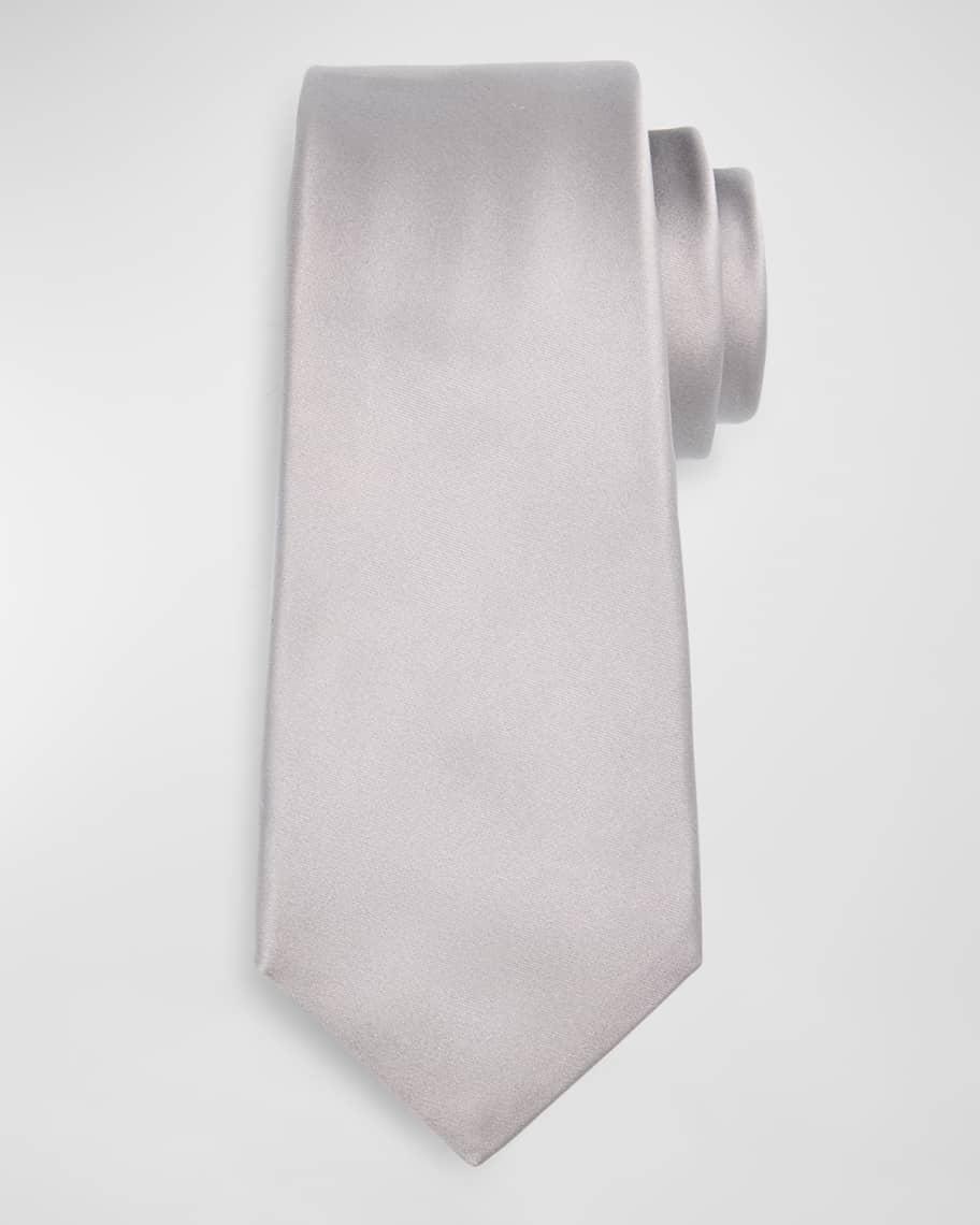 Men's 7-Fold Solid Silk Tie Product Image