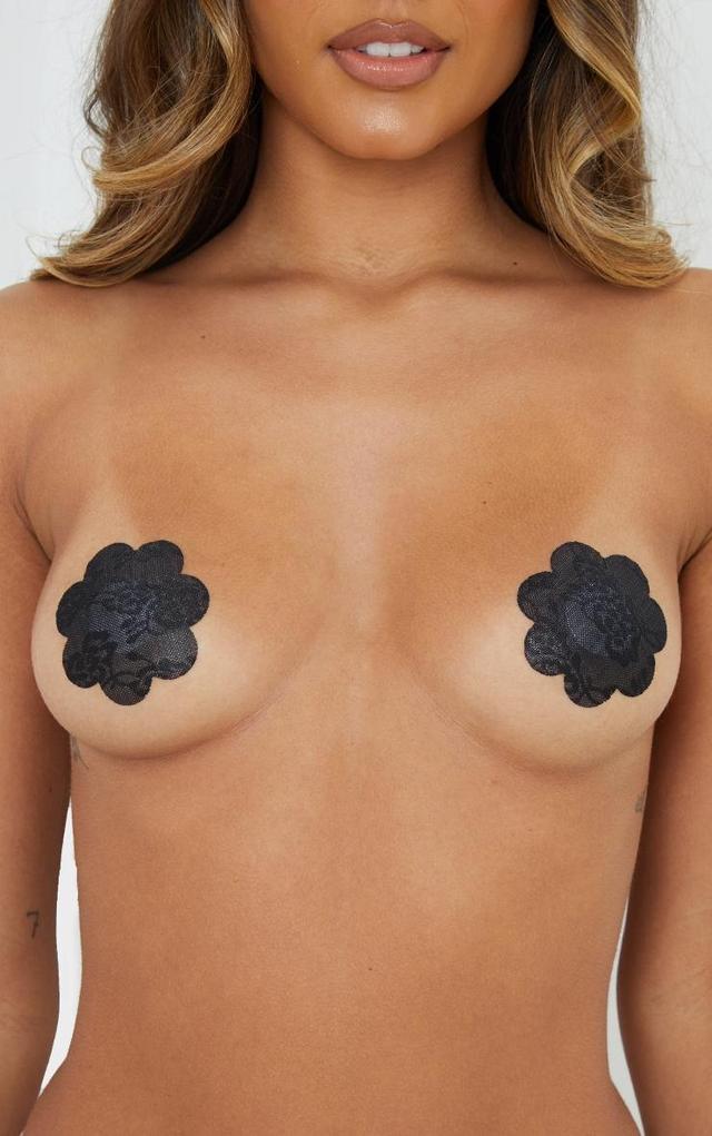 Black 6 Pack Lace Nipple Covers Product Image