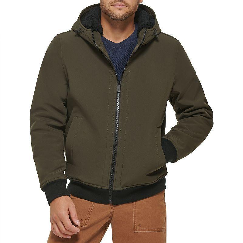 Mens Dockers Sherpa Lined Softshell Hoody Green Product Image