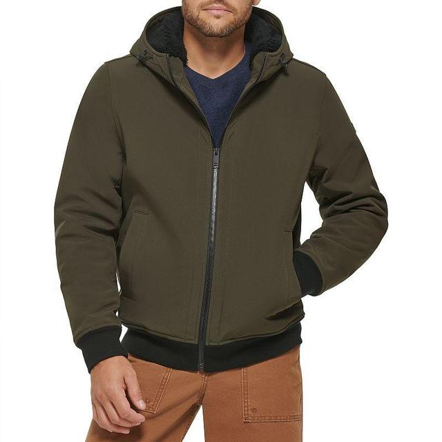 Mens Dockers Sherpa Lined Softshell Hoody Green Product Image